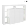 Credenza 3 ante libreria moderna ripiani in vetro 150x40x100cm Allen Promozione
