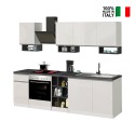Cucina lineare completa 256cm design moderno componibile Domina Misure