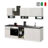 Cucina lineare completa 256cm design moderno componibile Domina Misure