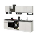 Cucina lineare completa 256cm design moderno componibile Domina 