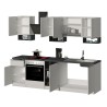 Cucina lineare completa 256cm design moderno componibile Domina 