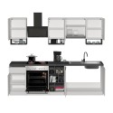 Cucina lineare completa 256cm design moderno componibile Domina 
