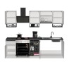 Cucina lineare completa 256cm design moderno componibile Domina 