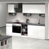 Cucina lineare completa 256cm design moderno componibile Domina Stock