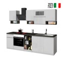 Moderne modulare Küche, lineares Design, 256 cm, Modell Essence Preis