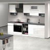 Moderne modulare Küche, lineares Design, 256 cm, Modell Essence Auswahl