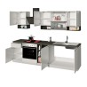 Moderne modulare Küche, lineares Design, 256 cm, Modell Essence 