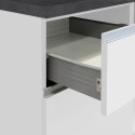 Moderne modulare Küche, lineares Design, 256 cm, Modell Essence 