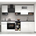Moderne modulare Küche, lineares Design, 256 cm, Modell Essence 