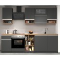 Cucina completa componibile design lineare stile moderno 256cm Essence 
