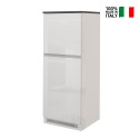 Mobile Kühlschrankabdeckung mit 2 Türen für Einbauschrank Küchenschrank 60x60x164,5h Halser Maße