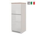 Armoire cache-frigo encastrable 2 portes rangement cuisine 60x60x164,5h Halser Achat