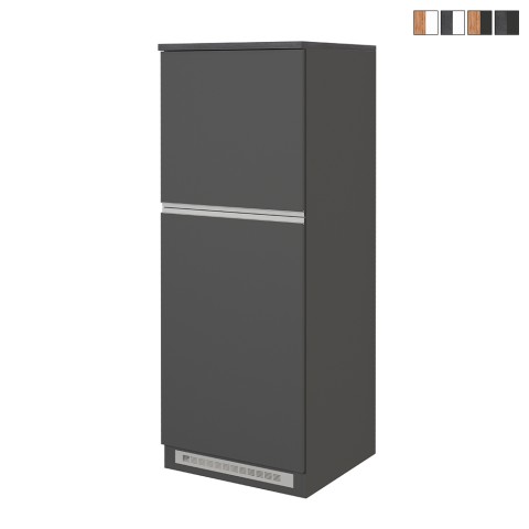 Mobile Kühlschrankabdeckung mit 2 Türen für Einbauschrank Küchenschrank 60x60x164,5h Halser Aktion
