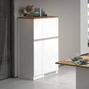 Armoire cache-frigo encastrable 2 portes rangement cuisine 60x60x164,5h Halser Modèle