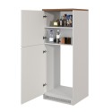 Armoire cache-frigo encastrable 2 portes rangement cuisine 60x60x164,5h Halser 