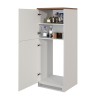 Armoire cache-frigo encastrable 2 portes rangement cuisine 60x60x164,5h Halser 