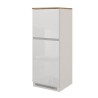 Armoire cache-frigo encastrable 2 portes rangement cuisine 60x60x164,5h Halser 
