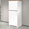 Armoire cache-frigo encastrable 2 portes rangement cuisine 60x60x164,5h Halser 