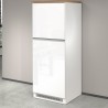 Armoire cache-frigo encastrable 2 portes rangement cuisine 60x60x164,5h Halser 