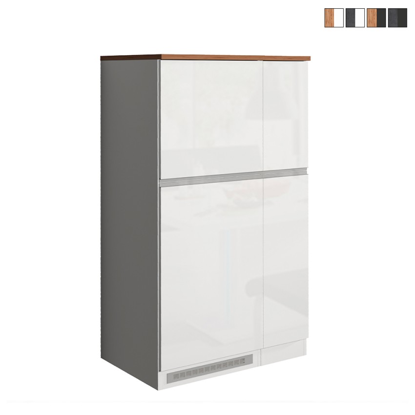Ensemble de meubles cache-frigo encastrable et porte-épices pour cuisine linéaire Fist Promotion Ensemble de meubles cache-frigo encastrable et porte-épices pour cuisine linéaire Fist Promotion