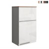 Ensemble de meubles cache-frigo encastrable et porte-épices pour cuisine linéaire Fist Promotion