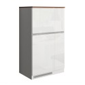 Ensemble de meubles cache-frigo encastrable et porte-épices pour cuisine linéaire Fist 