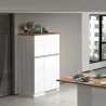Ensemble de meubles cache-frigo encastrable et porte-épices pour cuisine linéaire Fist Réductions