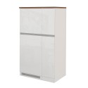 Ensemble de meubles cache-frigo encastrable et porte-épices pour cuisine linéaire Fist 