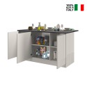 Isola centrale 3 ante per cucina moderna 155x90x90cm con tavolo Deaton Caratteristiche