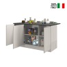 Isola centrale 3 ante per cucina moderna 155x90x90cm con tavolo Deaton Caratteristiche