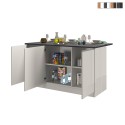 Isola centrale 3 ante per cucina moderna 155x90x90cm con tavolo Deaton Vendita
