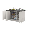 Isola centrale 3 ante per cucina moderna 155x90x90cm con tavolo Deaton Acquisto