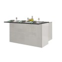Isola centrale 3 ante per cucina moderna 155x90x90cm con tavolo Deaton 