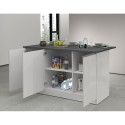 Isola centrale 3 ante per cucina moderna 155x90x90cm con tavolo Deaton 