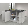 Isola centrale 3 ante per cucina moderna 155x90x90cm con tavolo Deaton 