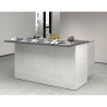 Isola centrale 3 ante per cucina moderna 155x90x90cm con tavolo Deaton 