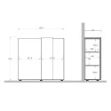 Buffet de salon polyvalent 2 portes moderne 121x44x115cm Peak 