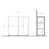 Buffet de salon polyvalent 2 portes moderne 121x44x115cm Peak 