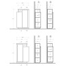 Wohnzimmer-Sideboard mit 2 Türen, moderner Aufbewahrungsschrank, 87x42x142cm Gilmour Eigenschaften