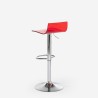 Tabouret transparent pivotant design moderne en métal pour bar cuisine Juneau 
