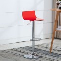 Tabouret transparent pivotant design moderne en métal pour bar cuisine Juneau Réductions
