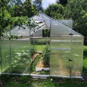 Serre de jardin aluminium polycarbonate 290x360-430-500x220h Sanus WL Dimensions