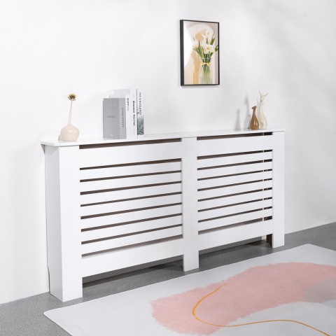 Cache-radiateur 172x19x81,5h cache-radiateur en bois blanc Wormer XXL Promotion