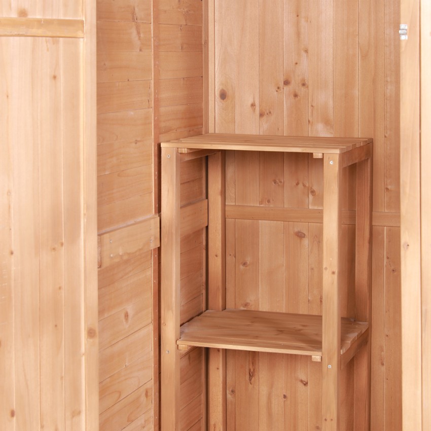 Shelduck armadio porta attrezzi da giardino casetta in legno 2 ante