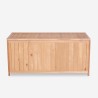 Baule box in legno contenitore portaoggetti attrezzi da giardino Teal Sconti