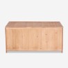 Baule box in legno contenitore portaoggetti attrezzi da giardino Teal Vendita