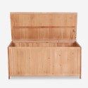 Baule box in legno contenitore portaoggetti attrezzi da giardino Teal Saldi