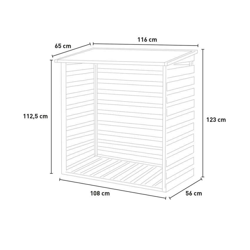 Legnaia per la casa in metallo Ottawa 2.17 x 0.83 m StoreBoss antracite 