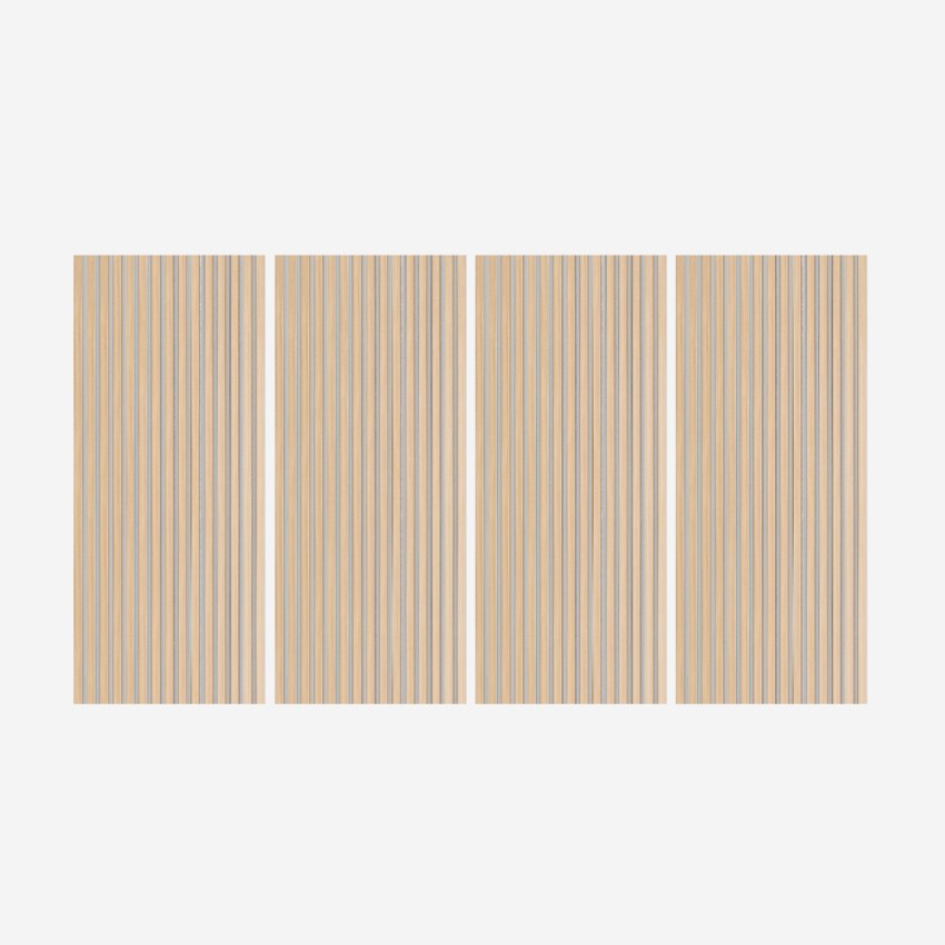 4 x Schalldämmende dekorative Akustikpaneele 120x60 cm Wand Birkenholz Tabb-OW Aktion 4 x Schalldämmende dekorative Akustikpaneele 120x60 cm Wand Birkenholz Tabb-OW Aktion