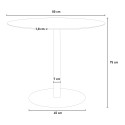 Tavolo Goblet rotondo 80cm effetto marmo dorato stile classico Monika Sconti